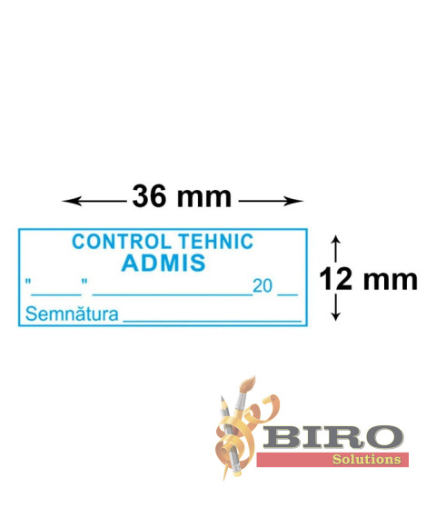Ștampilă /CONTROL TEHNIC ADMIS/, COLOP Printer C20